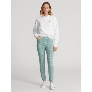 NWT Women's Ralph Lauren LRX Golf Eagle Stretch Print Pants Spring Wicker Size 4